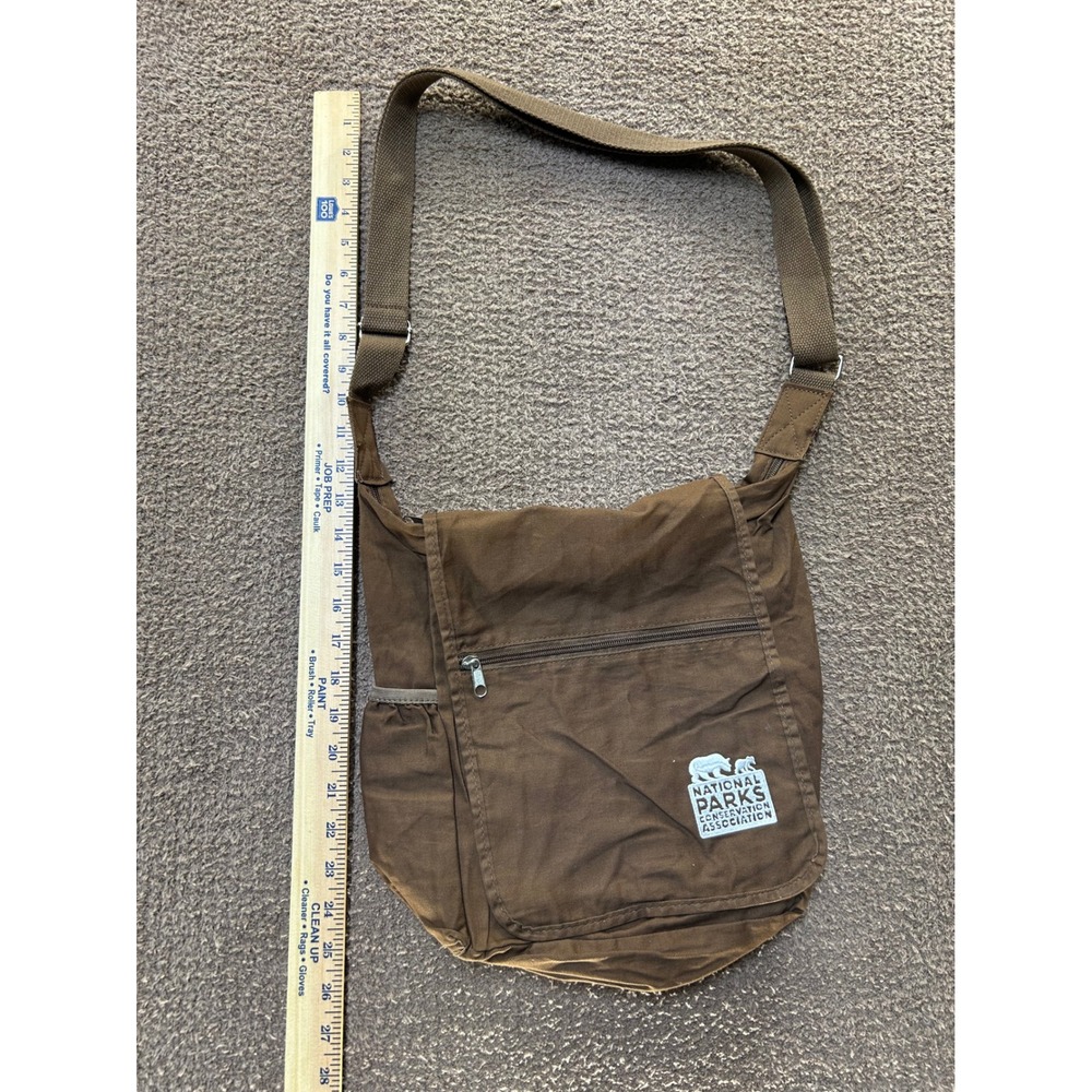 National Parks Conservation Association Brown Cotton Twill Satchel Messenger Bag